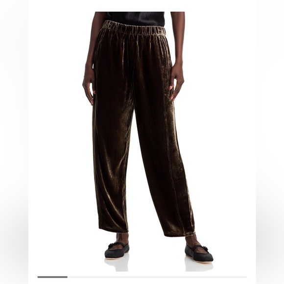 Eileen Fisher Pants - Eileen Fisher Velvet Lantern Ankle Pants NWT Wren/ Brown